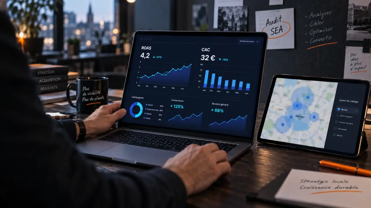 Agence google ads rennes : optimiser clics vers clients locaux